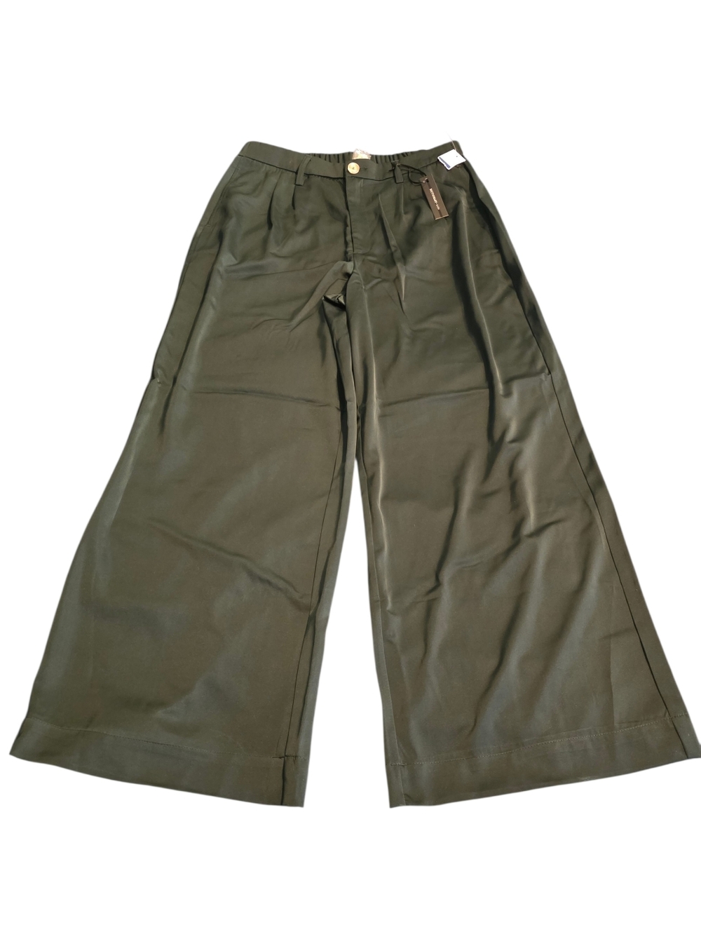 Dictionary Satin Wide Leg Trousers NWT Emerald Green Size XL/16